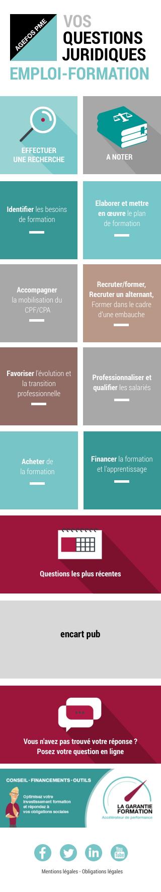 Agefos PME - Questions Formation -  Mobile - accueil