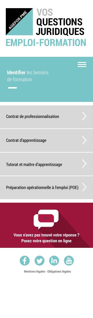 Agefos PME - Questions Formation -  Mobile - niveau1